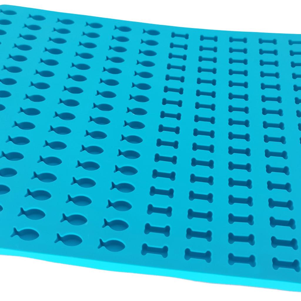 1pc Silicone Baking Mat Bone Fish for Dog Dog Treats Candy Chocolate Mould blue