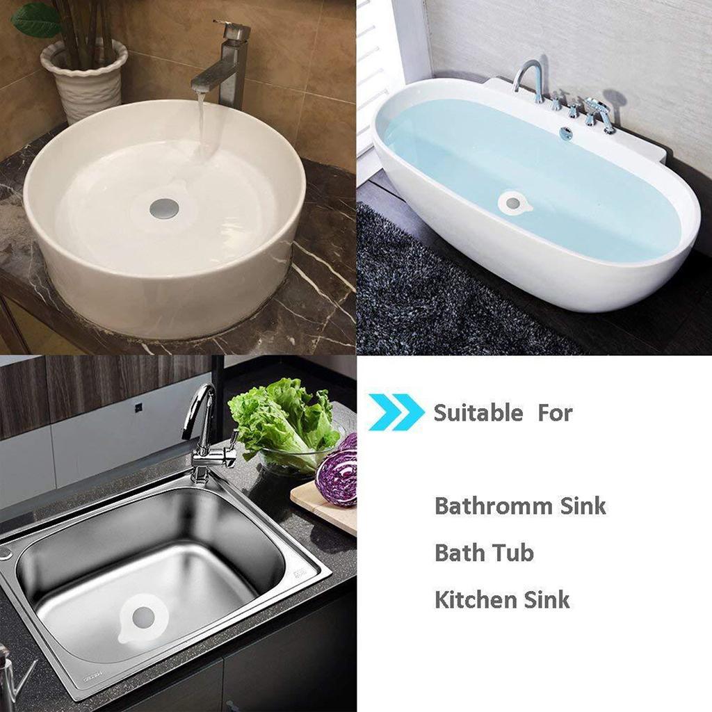 TPR Bathtub Drain Stopper Water Stopper Sink Drain Stopper for Kitchen Floor white
