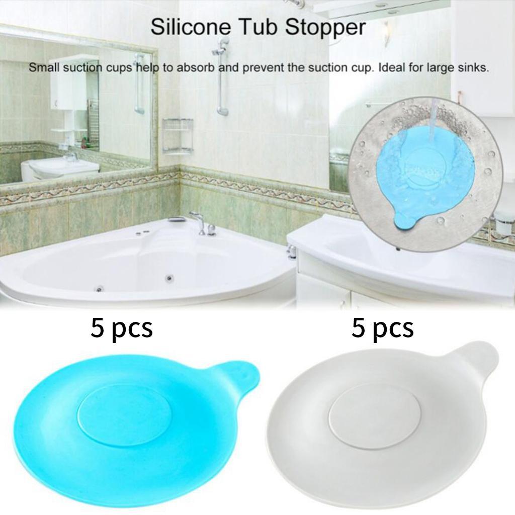 TPR Bathtub Drain Stopper Water Stopper Sink Drain Stopper for Kitchen Floor white