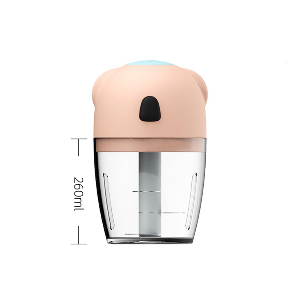 Electric Mini Garlic Chopper Food Processor Garlic Press Mincer Portable USB Pink