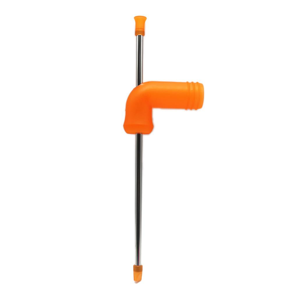 Beer Snorkel Dispenser Drink Bong Funnel Party Straw Tool Orange