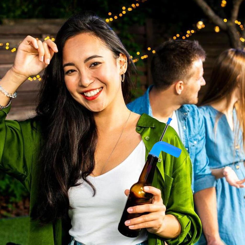 Beer Snorkel Dispenser Drink Bong Funnel Party Straw Tool Blue