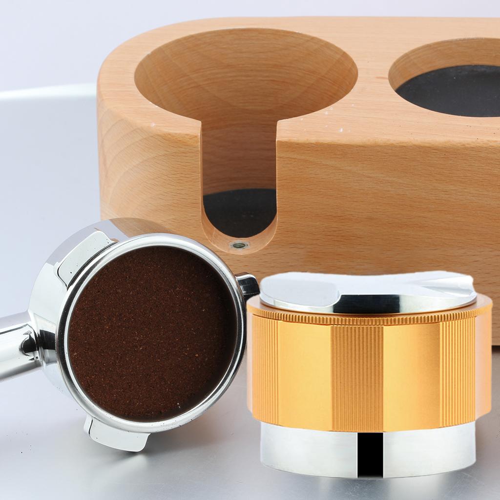Coffee Distributor Tamper Press Powder Coffeeware Espresso Distribution Tool glod 53mm