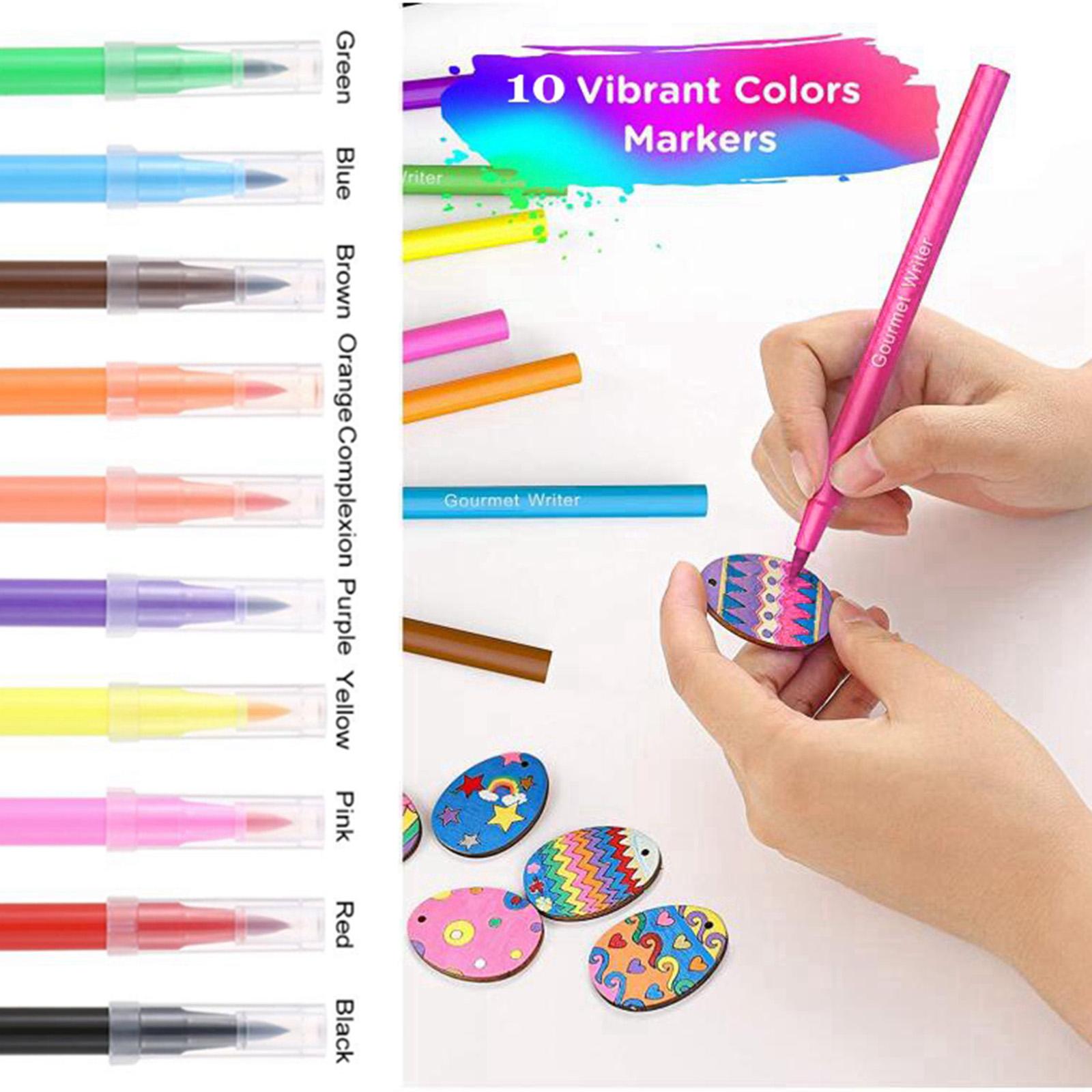 Cake Decorating Writing Food Colouring Pens Edible Marker Pen Brushes Pink