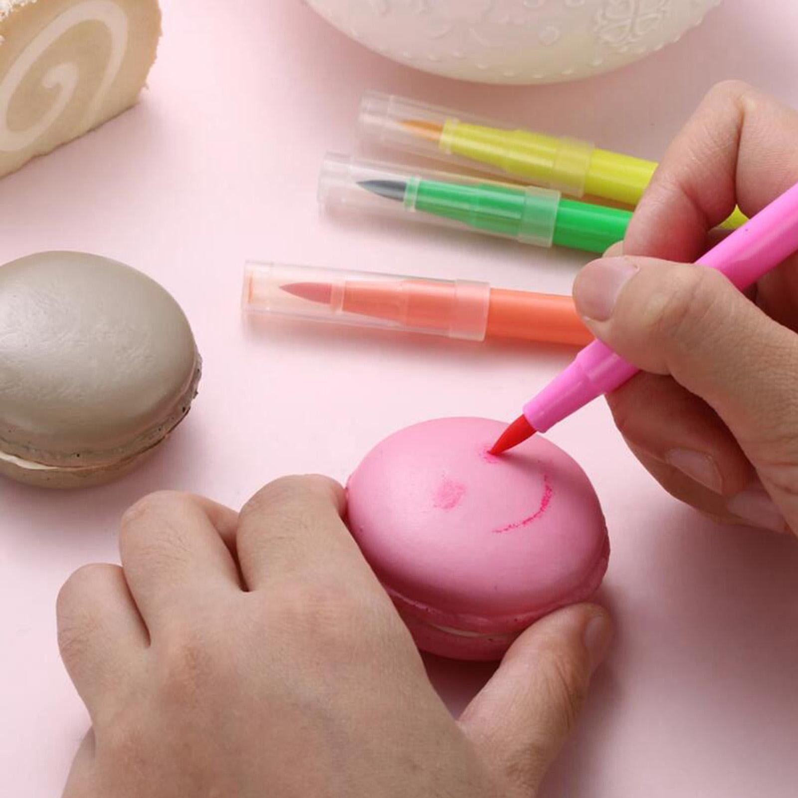 Cake Decorating Writing Food Colouring Pens Edible Marker Pen Brushes Pink