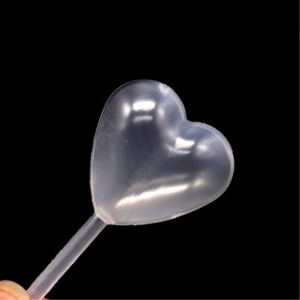 10pcs/set Plastic Cupcake Pipettes for Strawberries Party Holiday Decor Heart