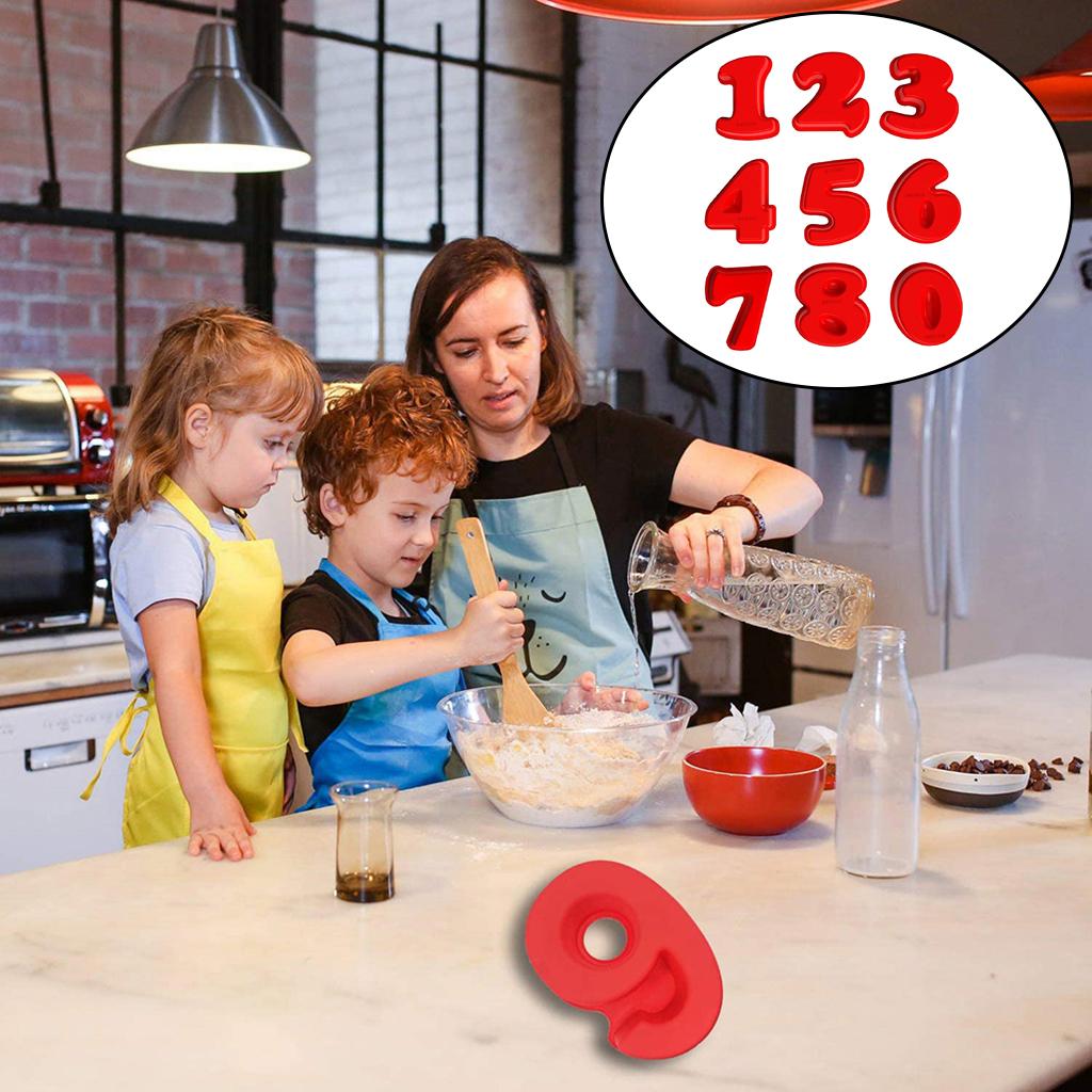 Large Silicone 1-9 Number Cake Tin Mould Birthday Party Baking Mold Tool