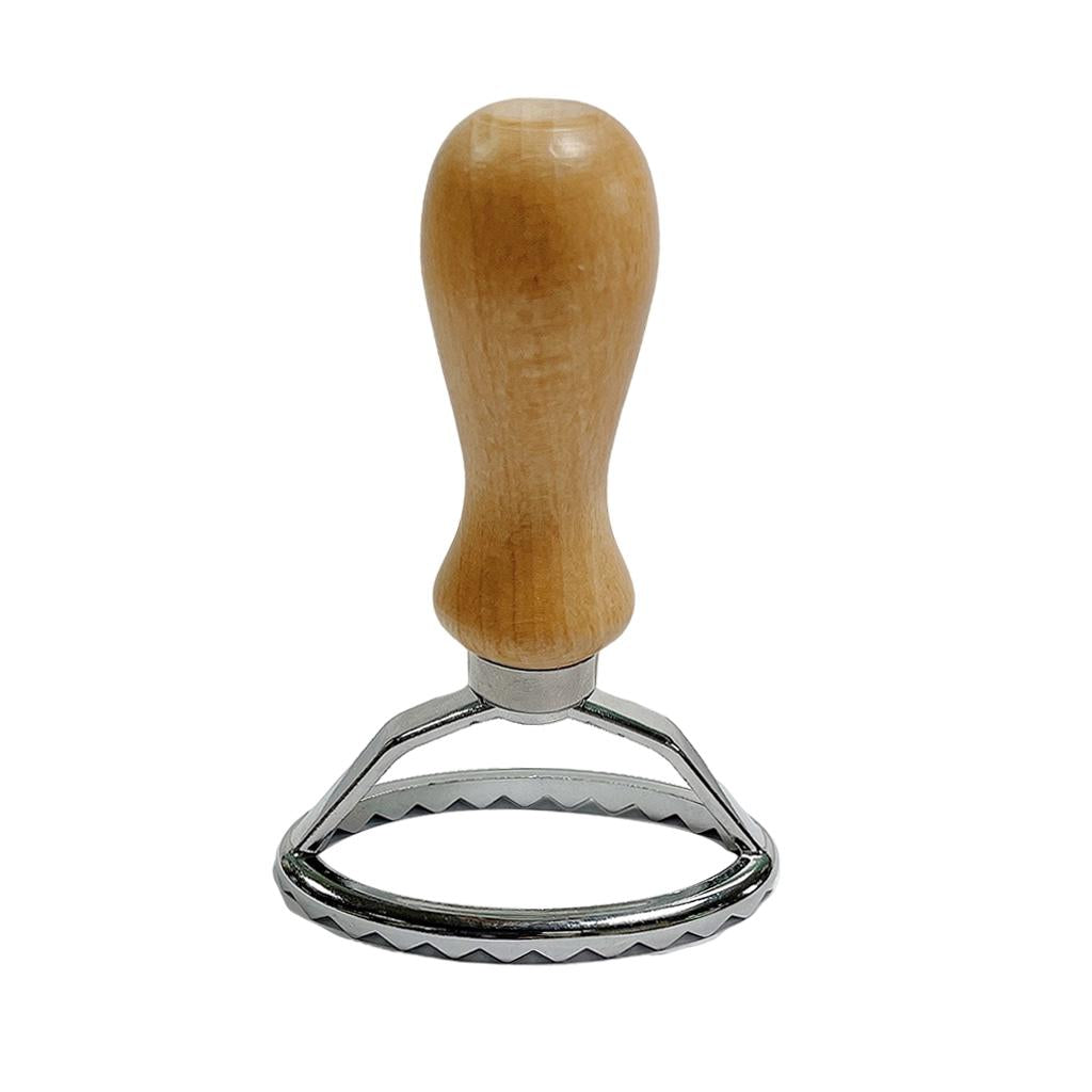 Classical Ravioli Stamp Cutter Mould Wooden Handle for Pasta Dough Cutter oval