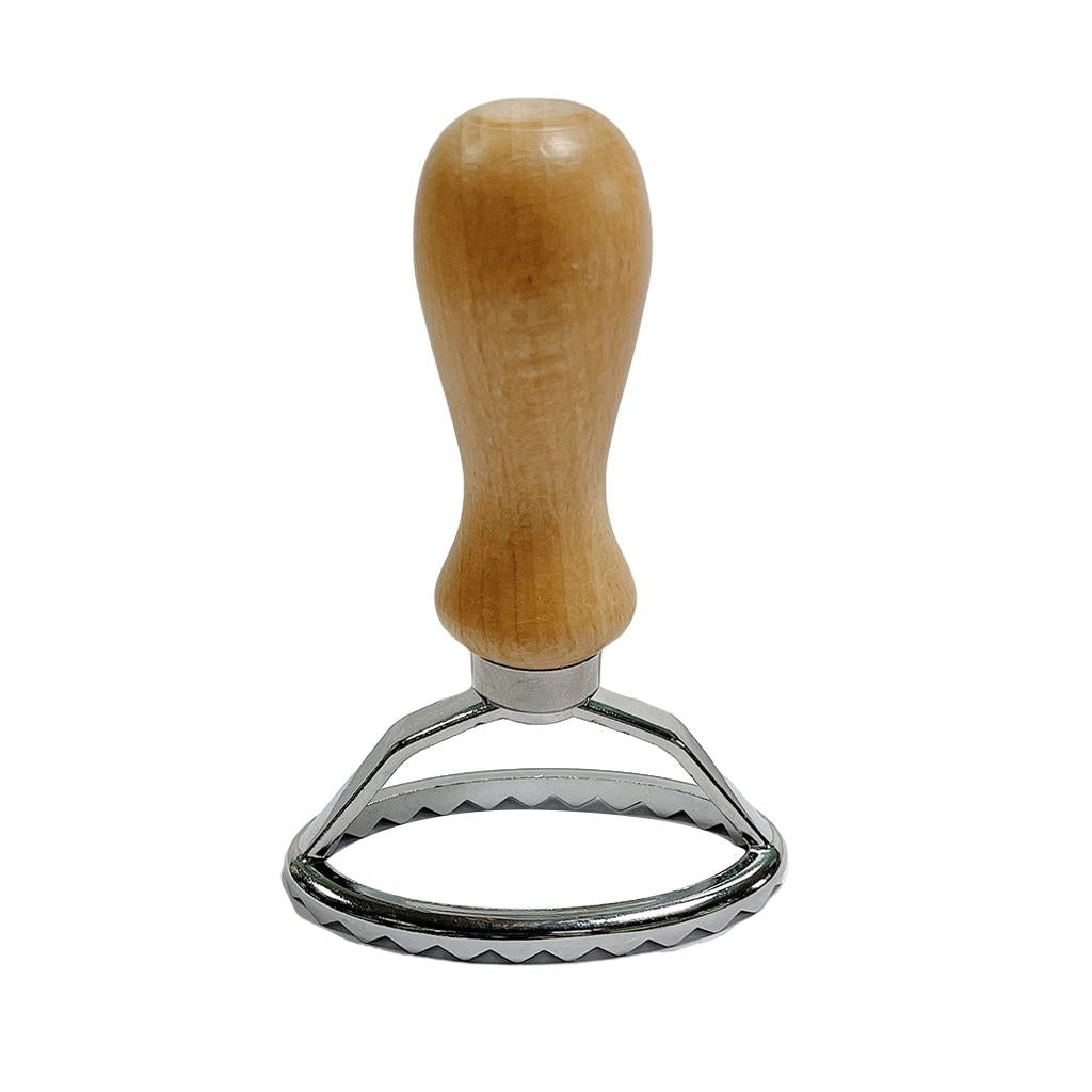 Classical Ravioli Stamp Cutter Mould Wooden Handle for Pasta Dough Cutter oval