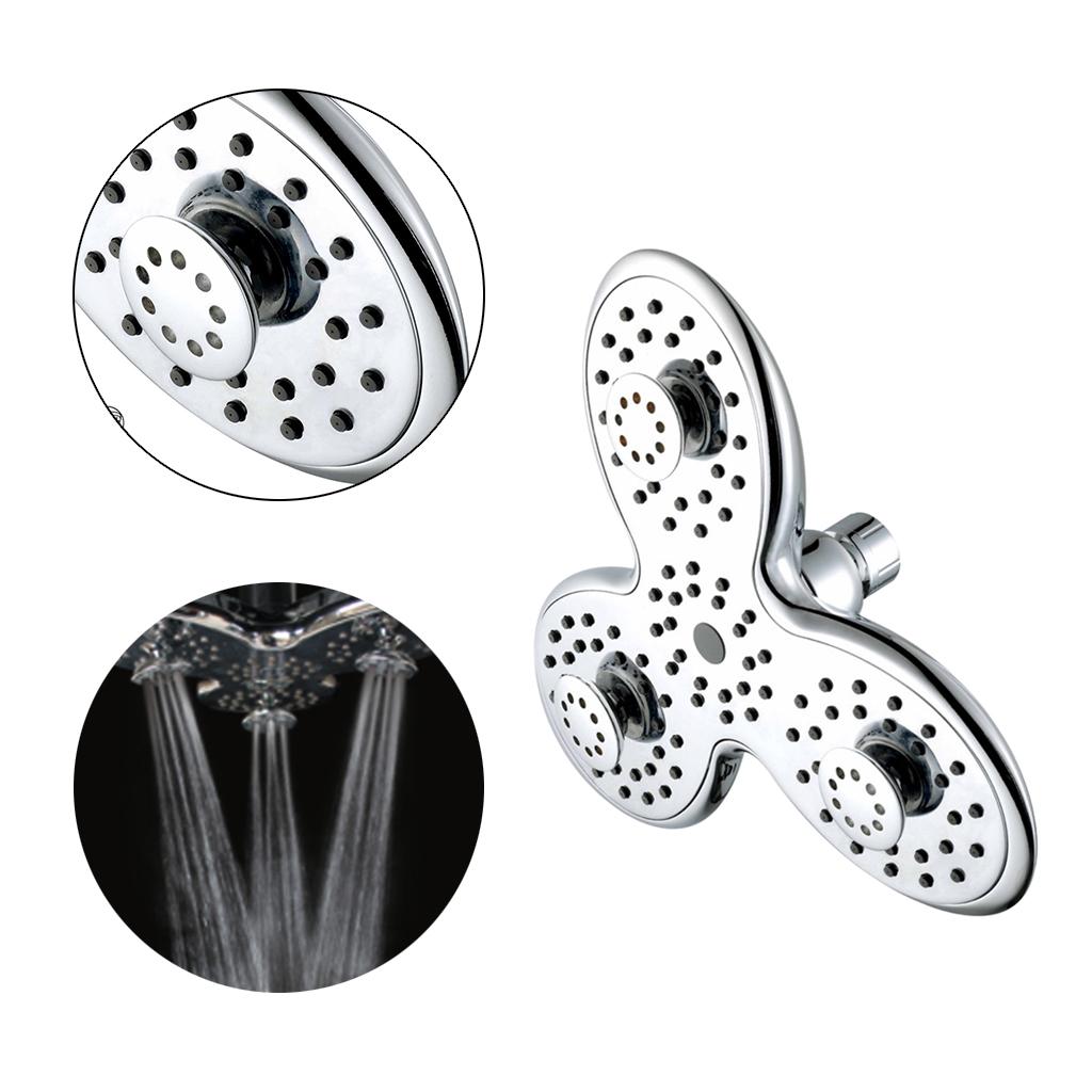 Rain Showerhead with 3 Modes Function Screw Joint Plastic Plated Shower Tool