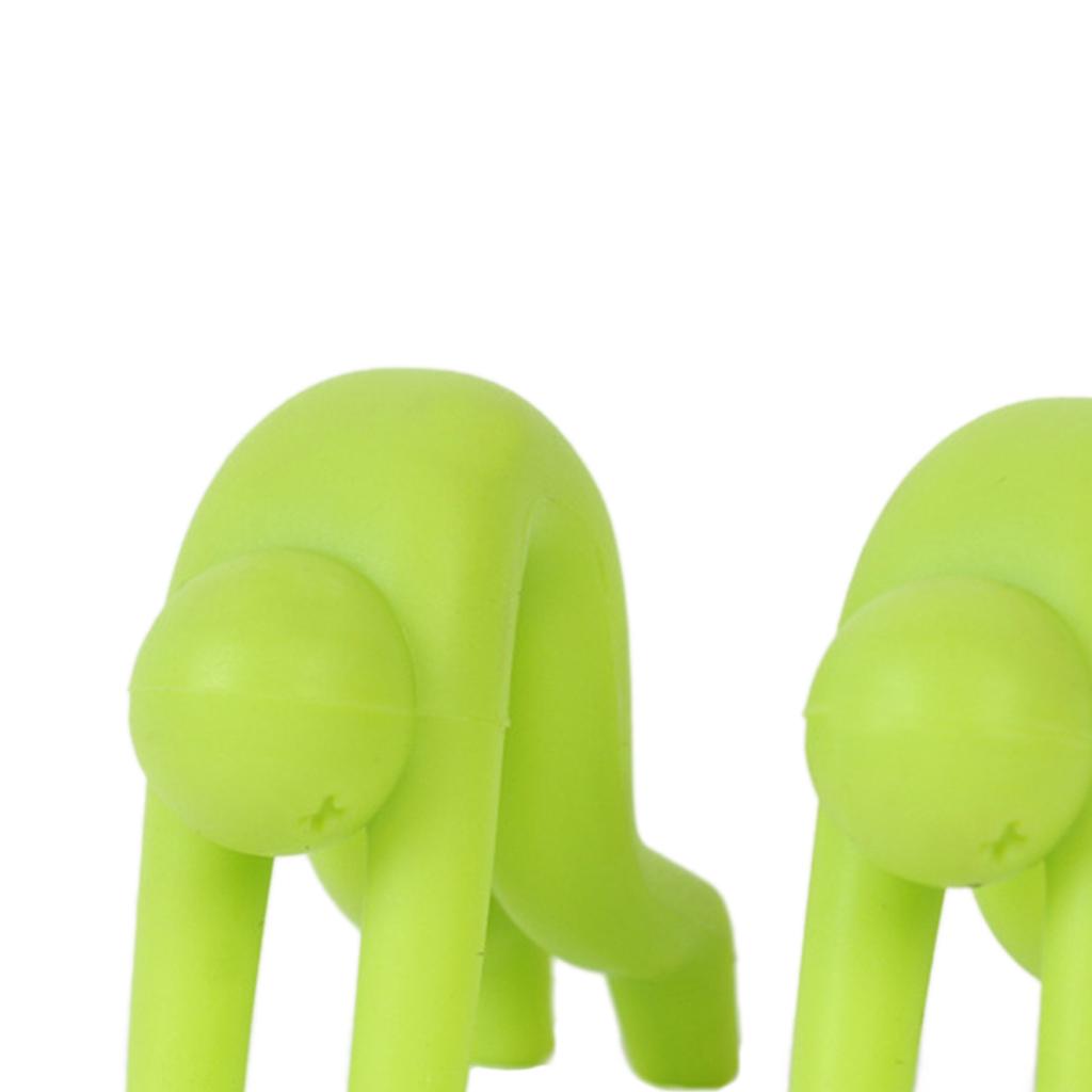 Silicone Spill-proof Lid Stand Lift Steam Release Device Phone Rest Green