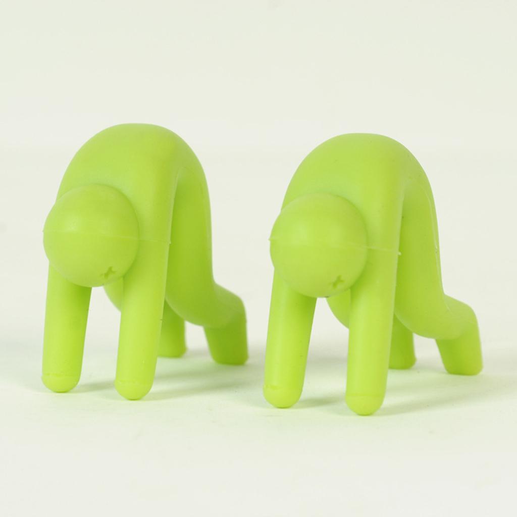 Silicone Spill-proof Lid Stand Lift Steam Release Device Phone Rest Green