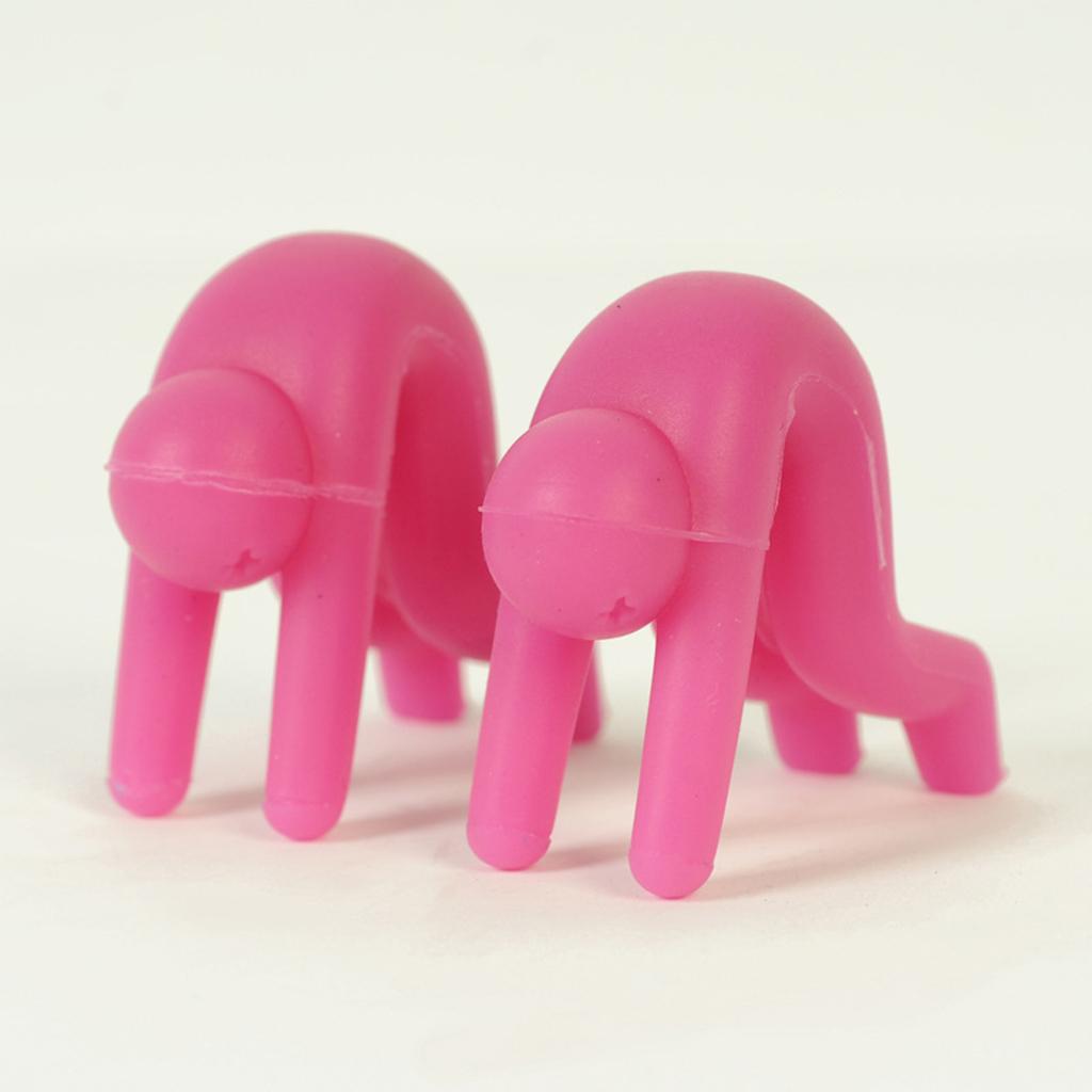 Silicone Spill-proof Lid Stand Lift Steam Release Device Phone Rest Rose Red