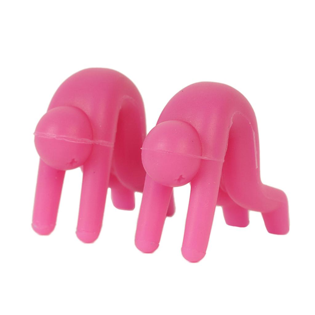 Silicone Spill-proof Lid Stand Lift Steam Release Device Phone Rest Rose Red