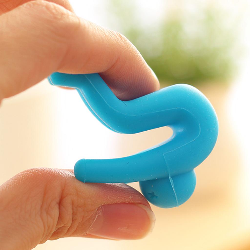 Silicone Spill-proof Lid Stand Lift Steam Release Device Phone Rest Blue