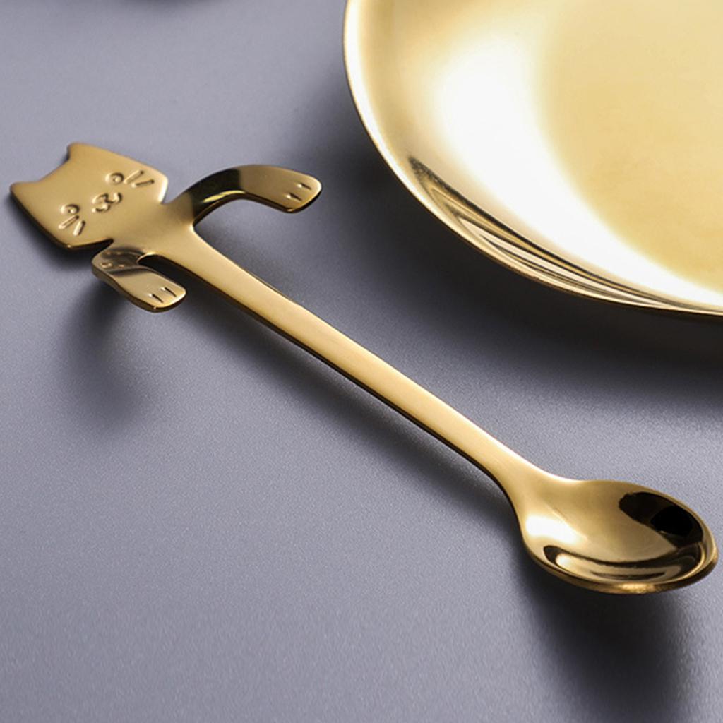 Coffee Spoon Mini Cartoon Espresso Spoons for Dessert Coffee Cappuccino Home gold