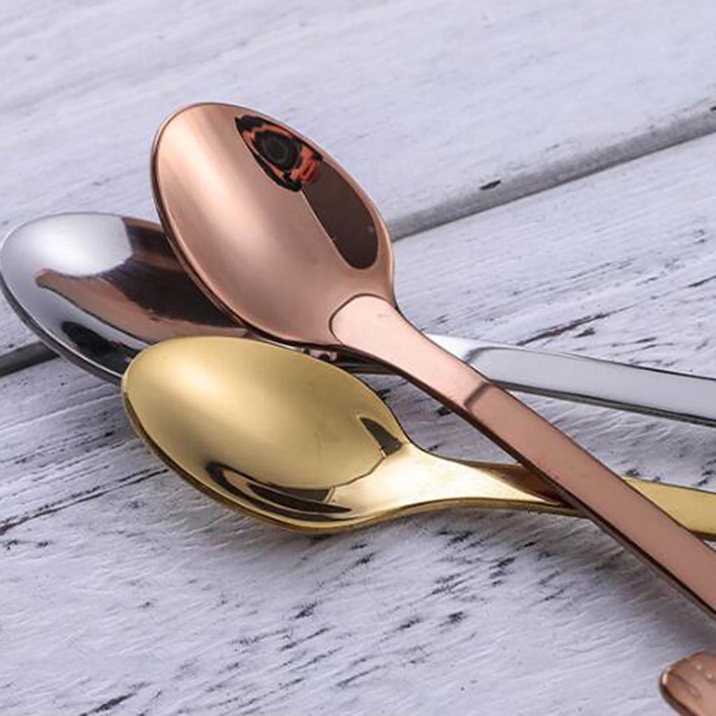 Coffee Spoon Mini Cartoon Espresso Spoons for Dessert Coffee Cappuccino Home rose gold