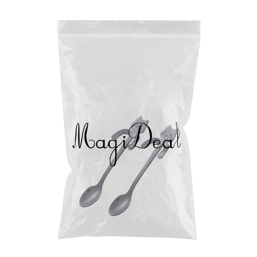 Coffee Spoon Mini Cartoon Espresso Spoons for Dessert Coffee Cappuccino Home black