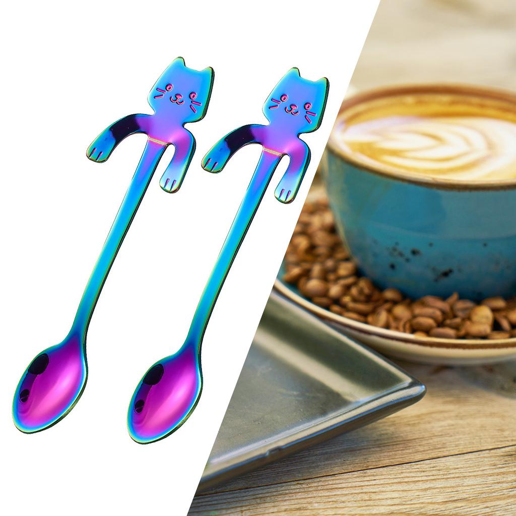 Coffee Spoon Mini Cartoon Espresso Spoons for Dessert Coffee Cappuccino Home colorful