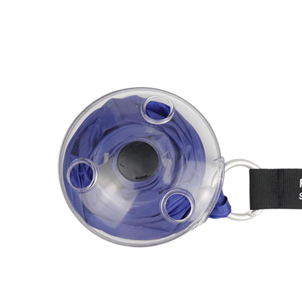 Creative Telescopic Shopping Bag Reusable Eco Friendly & Carabiner Blue