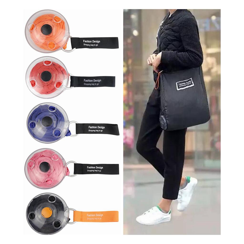 Creative Telescopic Shopping Bag Reusable Eco Friendly & Carabiner Blue