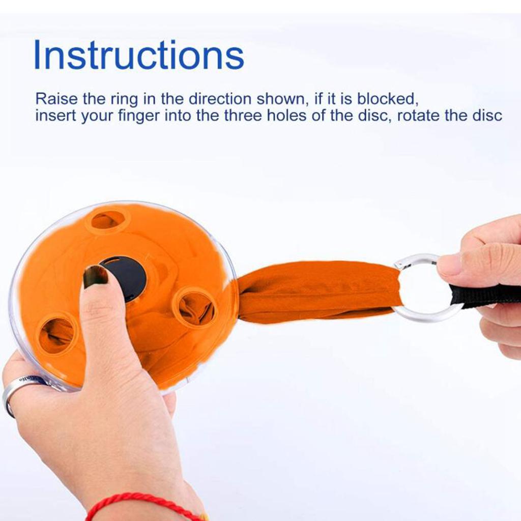 Creative Telescopic Shopping Bag Reusable Eco Friendly & Carabiner Orange