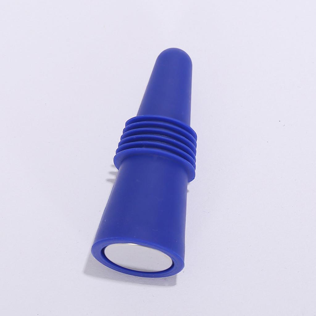 Portable Wine Bottle Stopper Beverage Bottle Stoppers with Grip Top Blue