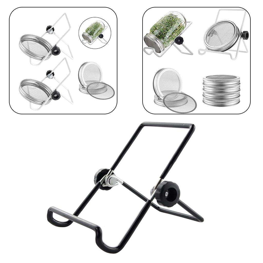 Germination Bracket Stainless Steel Mason Jar Sprouting Stand Phone Holder