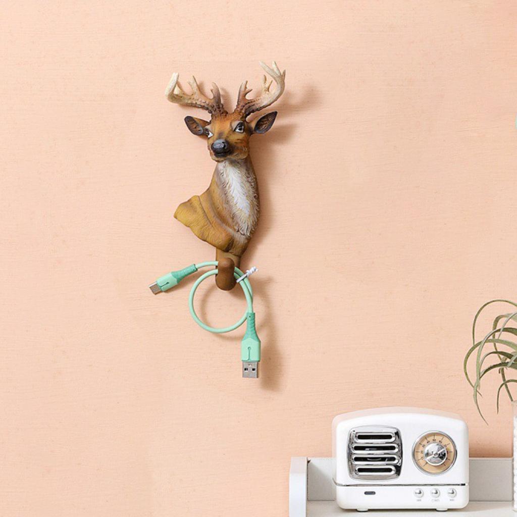 Resin Animal Hooks Antique Looking Various Designs 8.5x5.5x18.3cm Deer