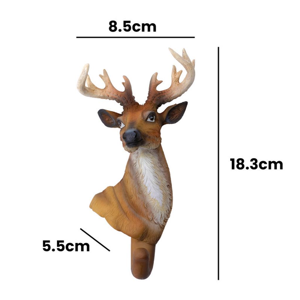 Resin Animal Hooks Antique Looking Various Designs 8.5x5.5x18.3cm Deer