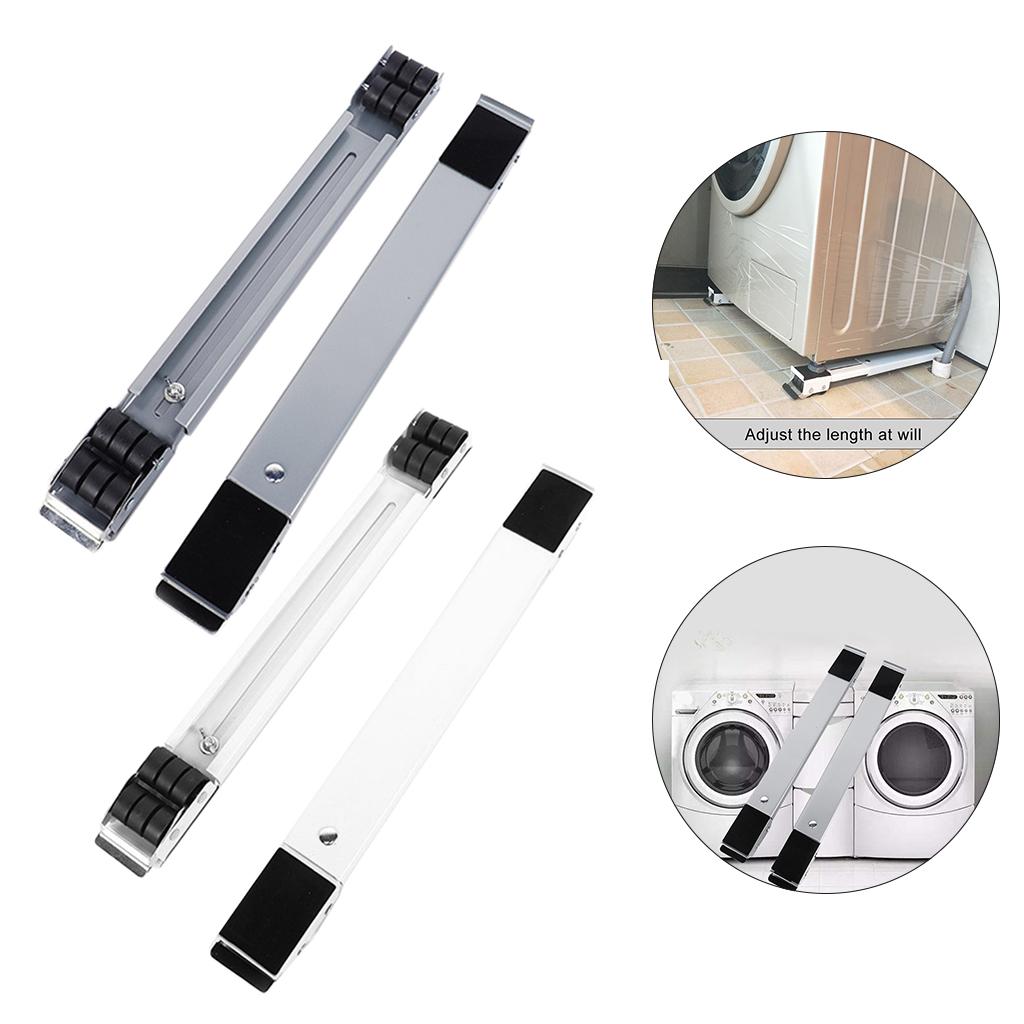 Removable Washing Machine Stand Mobile Base Bracket with 24 Wheels White