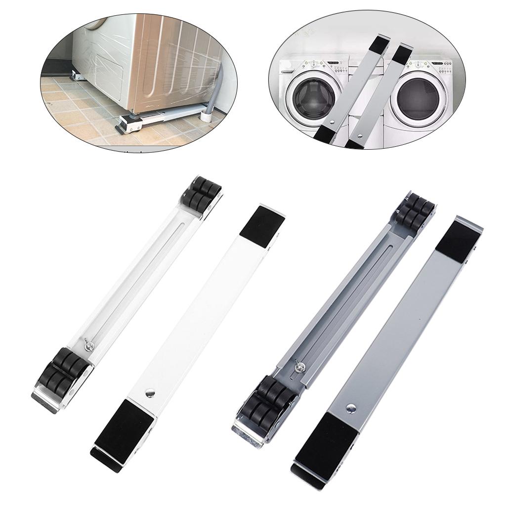 Removable Washing Machine Stand Mobile Base Bracket with 24 Wheels White