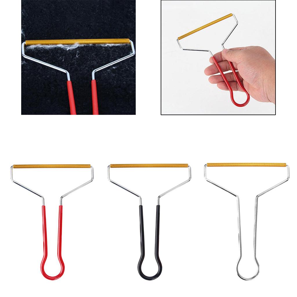 Manual Lint Cleaner Clothes Fluff Remover Fabric Fuzz Sweater Shaver Red