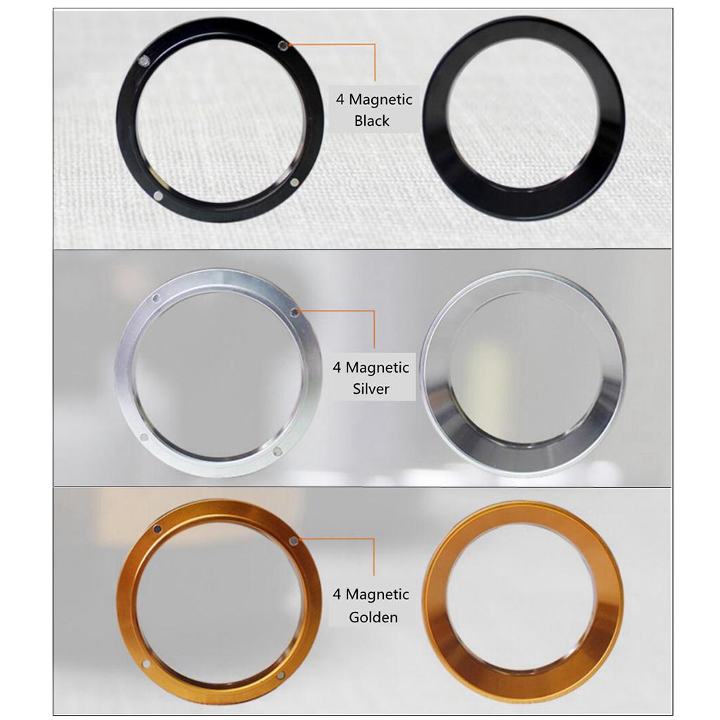 Aluminum Coffee Dose Ring Dosing Funnel Replacement Durable Barista Tool Black 51mm
