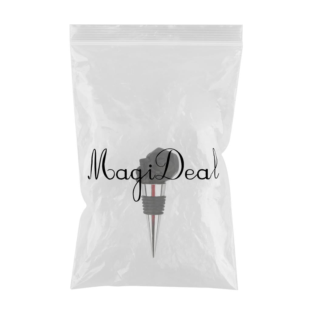Creative Skull Head Champagne Wine Bottle Stopper Plug for Wedding Black