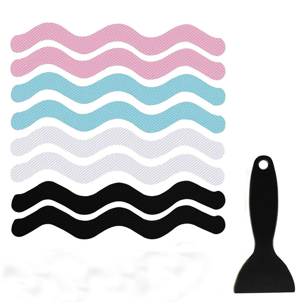 Set of 24 Anti Slip Bath Tape Shower Pad w/ Shovel for Stairs Outdoors Pink