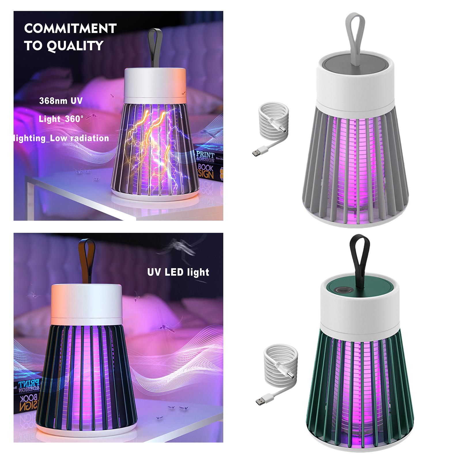 Mosquito Insect Killer LED Light Fly Zapper Trap Lamp 5W Grey USB Powered