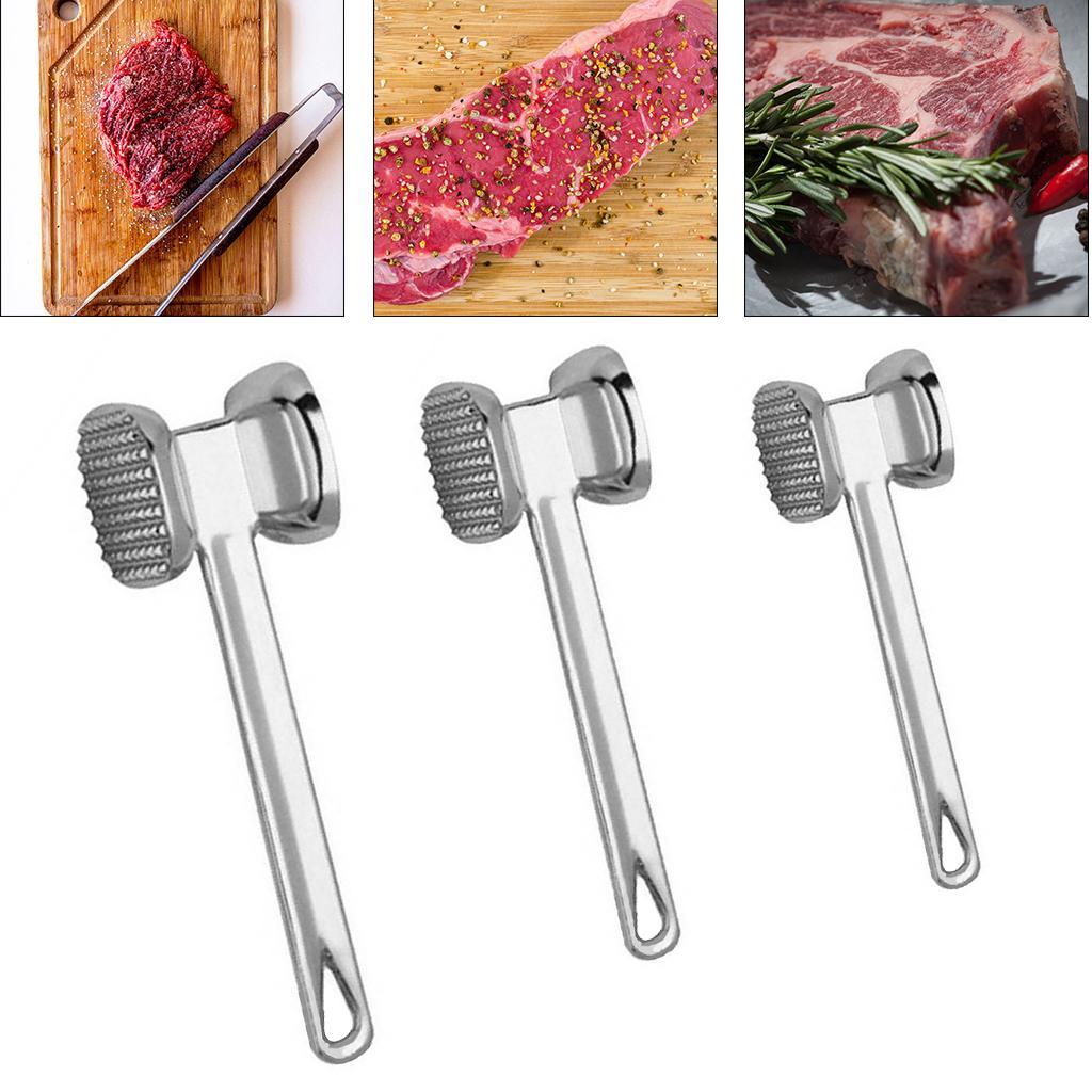 Double Side Beaf Steak Mallet Meat Tenderizer Hammer Tool Aluminium S