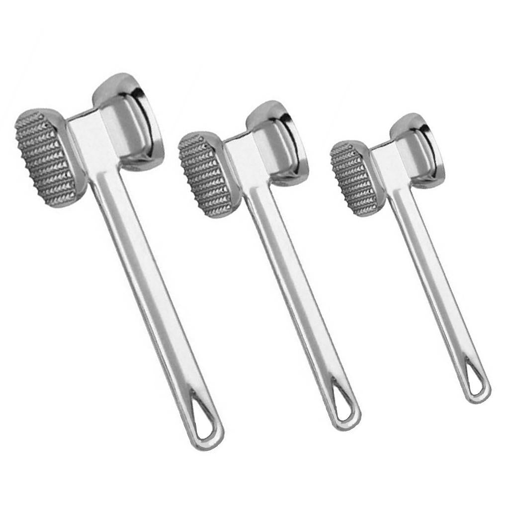 Double Side Beaf Steak Mallet Meat Tenderizer Hammer Tool Aluminium S