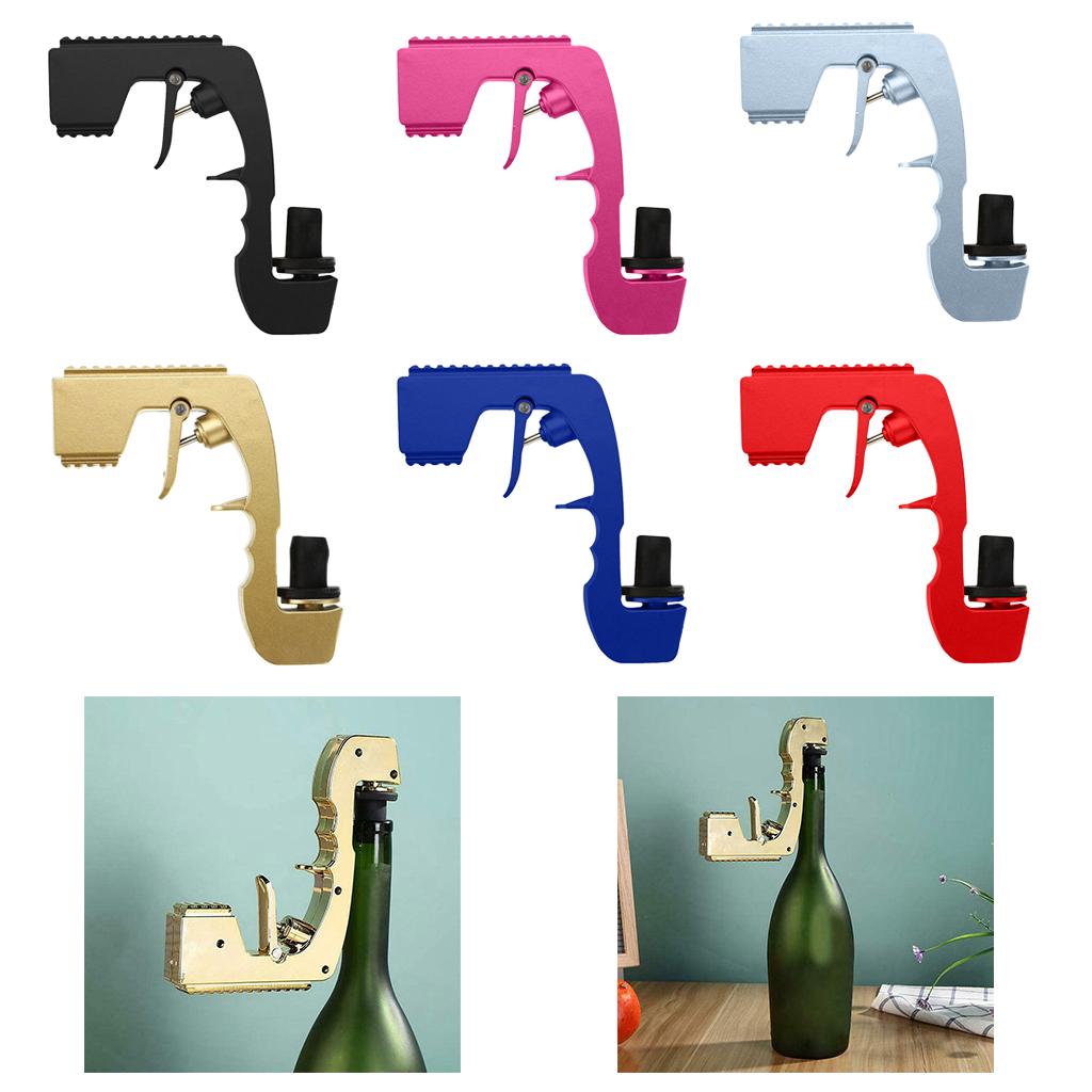 Champagne Gun Wine Stopper Dispenser Corkscrew Beer Ejector Golden