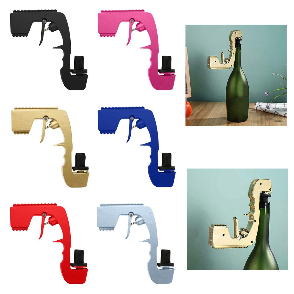 Champagne Gun Wine Stopper Dispenser Corkscrew Beer Ejector Golden