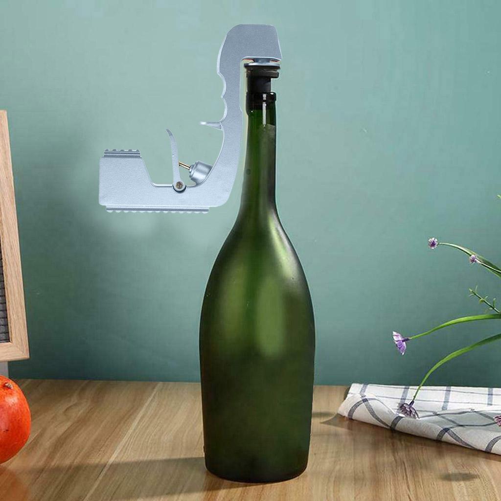 Champagne Gun Wine Stopper Dispenser Corkscrew Beer Ejector Silver