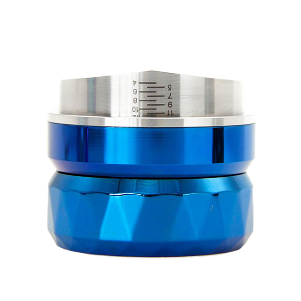58.35mm Coffee Powder Distributor Leveler Tool Tamper Press Hammer Blue