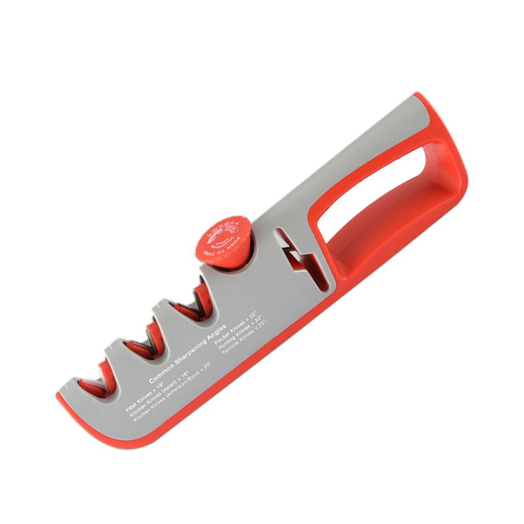 Kitchen Knife Sharpener Adjustable Scissor Knife Sharpening Tool Gray Red
