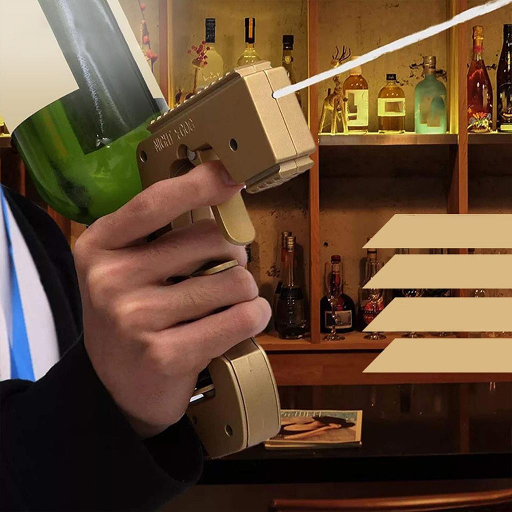 Alloy Champagne Sprayer Gun Dispenser Soda Bottle Beer Ejector Golden