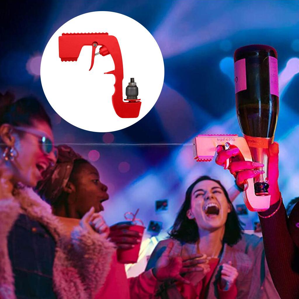 Alloy Champagne Sprayer Gun Dispenser Soda Bottle Beer Ejector Red