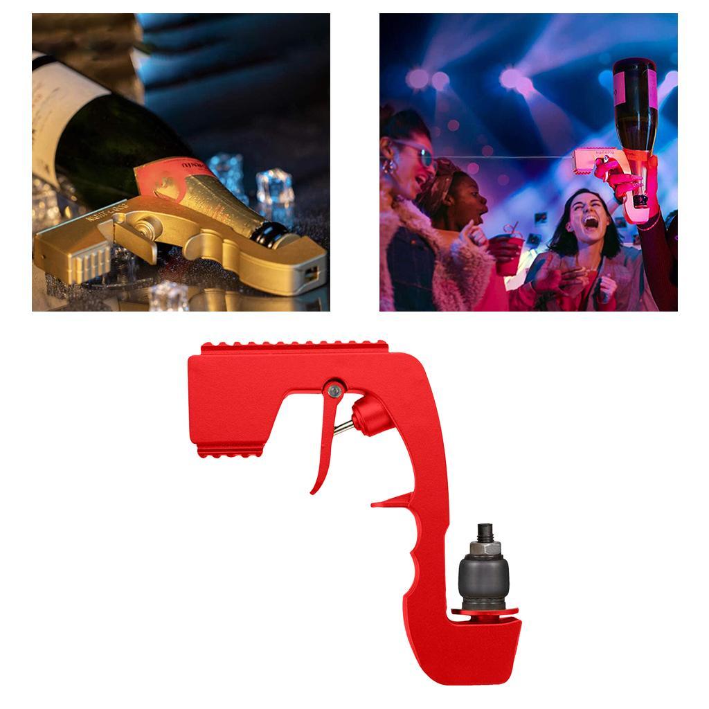 Alloy Champagne Sprayer Gun Dispenser Soda Bottle Beer Ejector Red