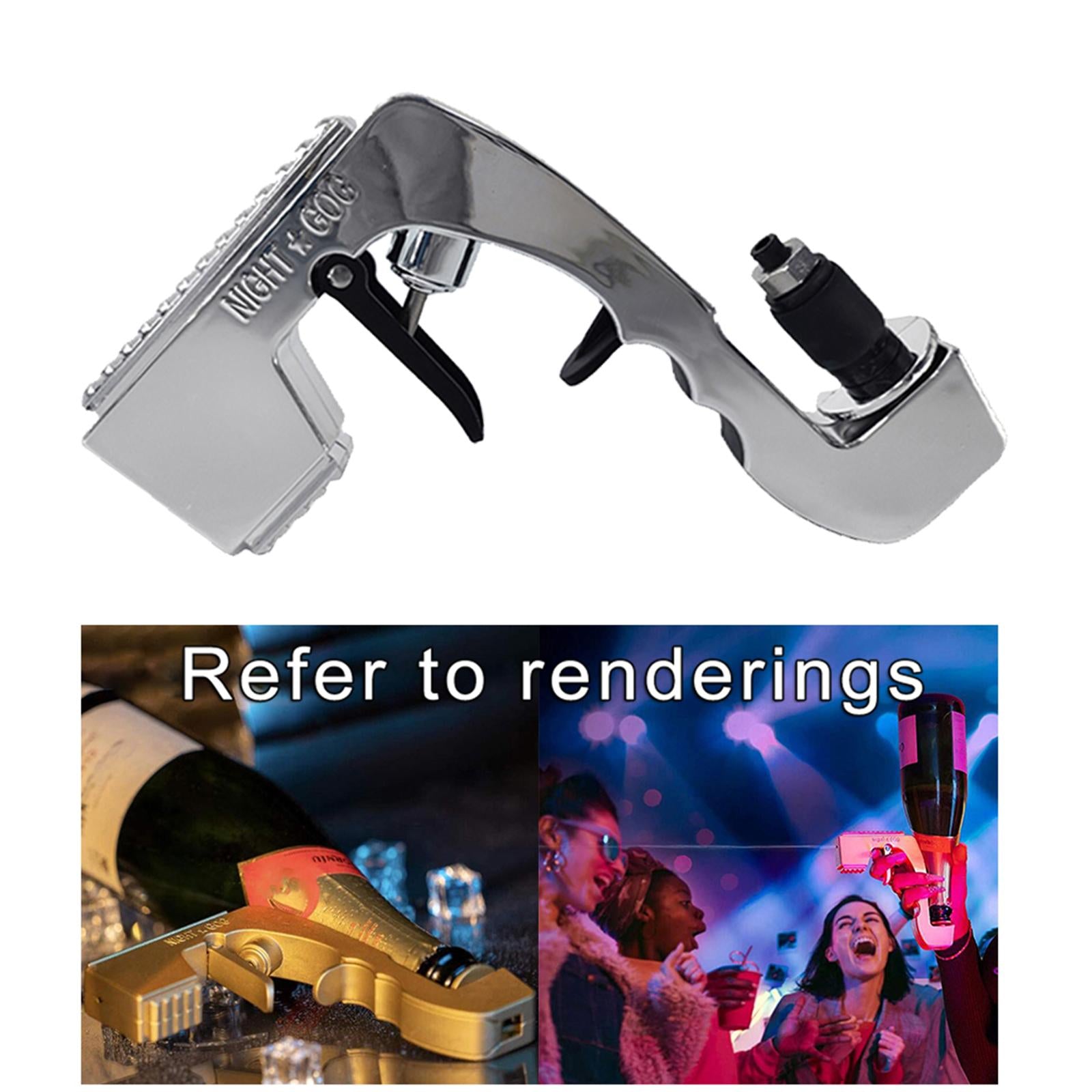 Durable Champagne Sprayer Gun Dispenser Beer Ejector Celebration Silver