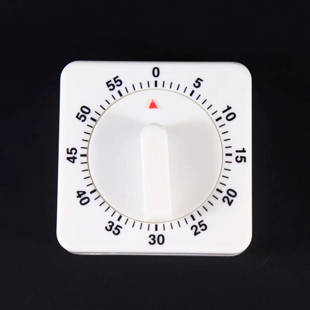 Visual Mechanical Kitchen Timer Square for Kids Adults Durable Home Steaming