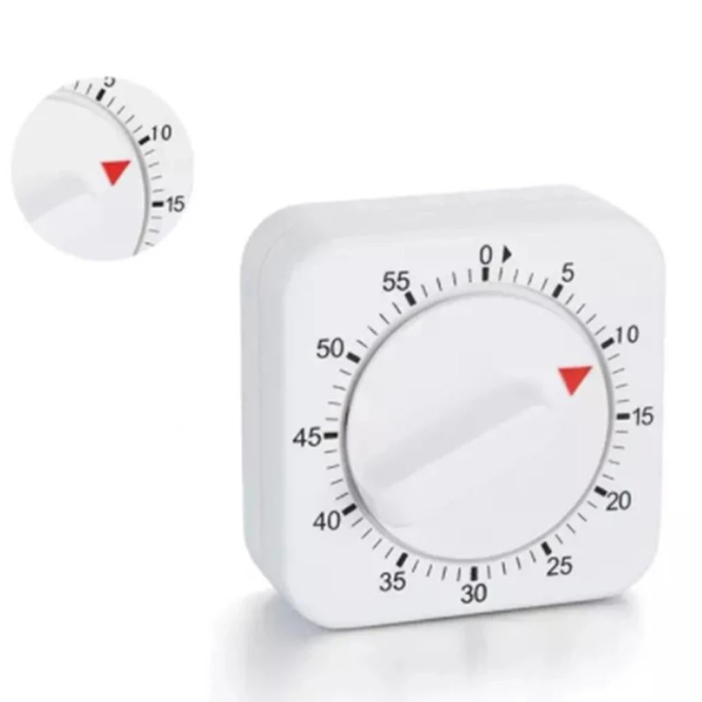 Visual Mechanical Kitchen Timer Square for Kids Adults Durable Home Steaming
